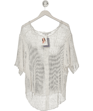 Iro jeans White Crochet T-shirt UK XS