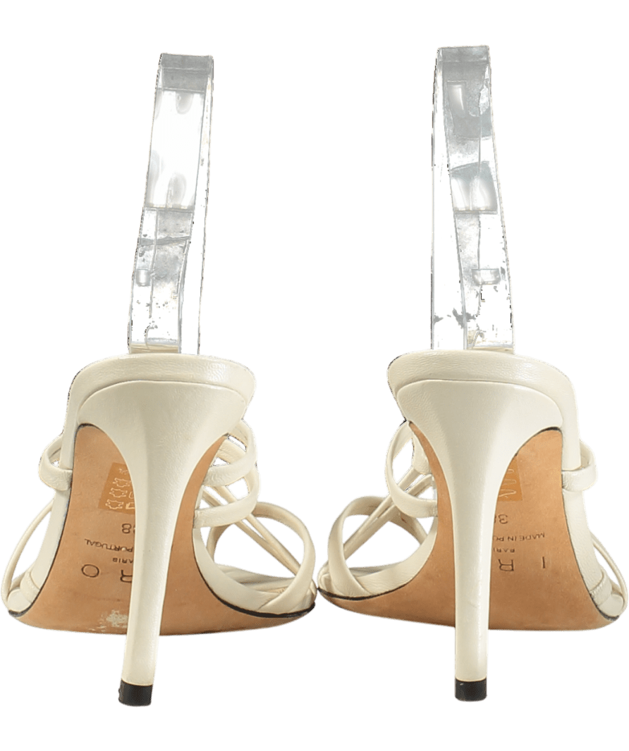 IRO PARIS Cream Strappy Pointed Toe Heeled Mules UK 5 EU 38 👠 - Reliked