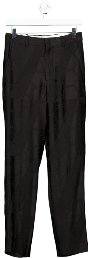 Isabel Marant Black Jacquard Tailored Trousers FR36 UK 8