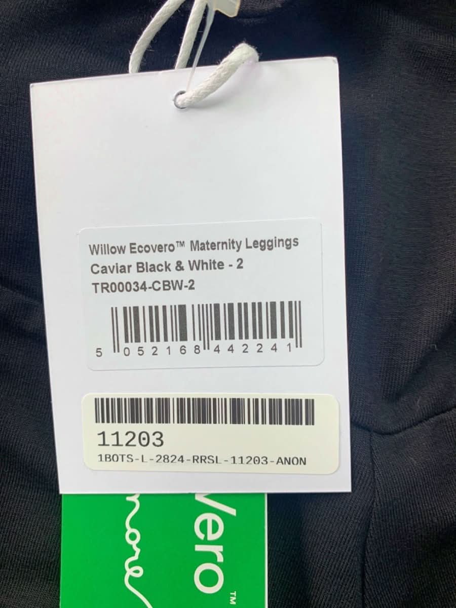 Isabella Oliver Black Willow Ecovero Maternity Leggings UK 10 - Reliked