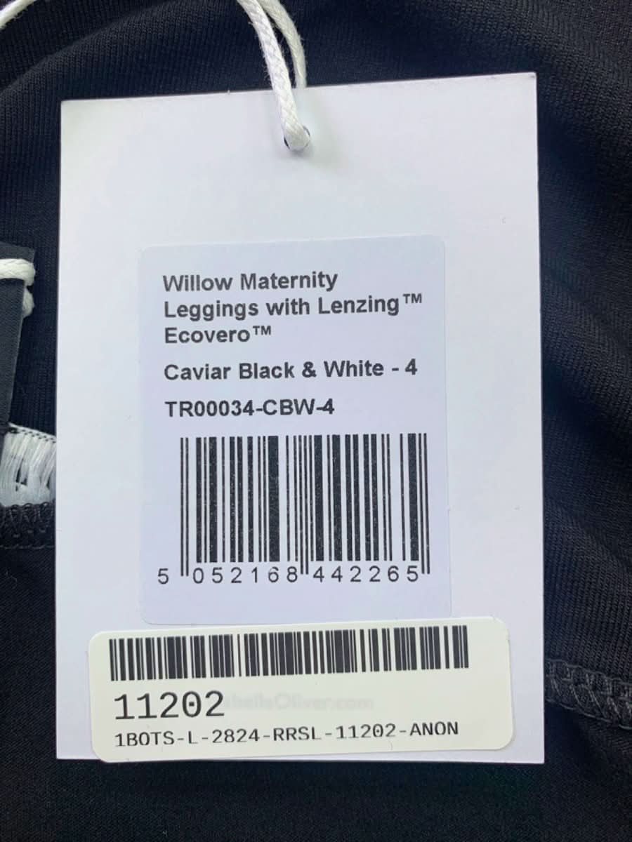 Isabella Oliver Black Willow Ecovero Maternity Leggings uk 14 - Reliked