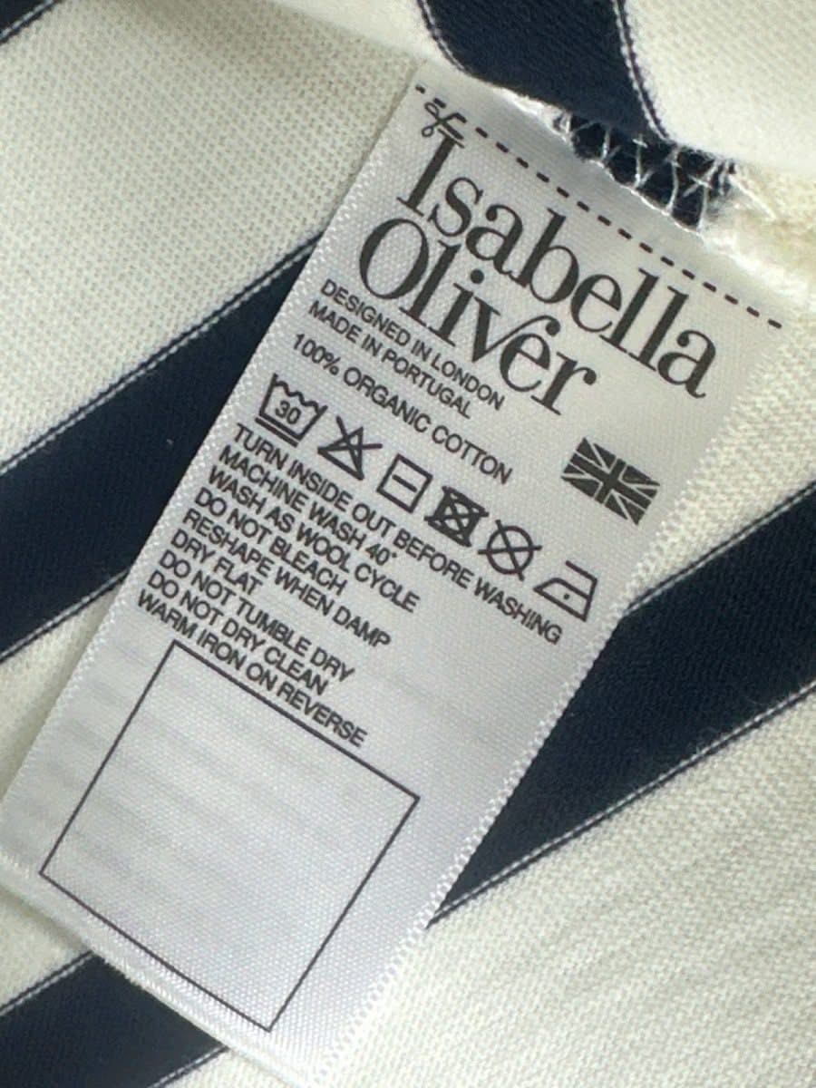 Isabella Oliver Classic Navy and White Breton Stripe Arden Maternity Top UK 12 - Reliked