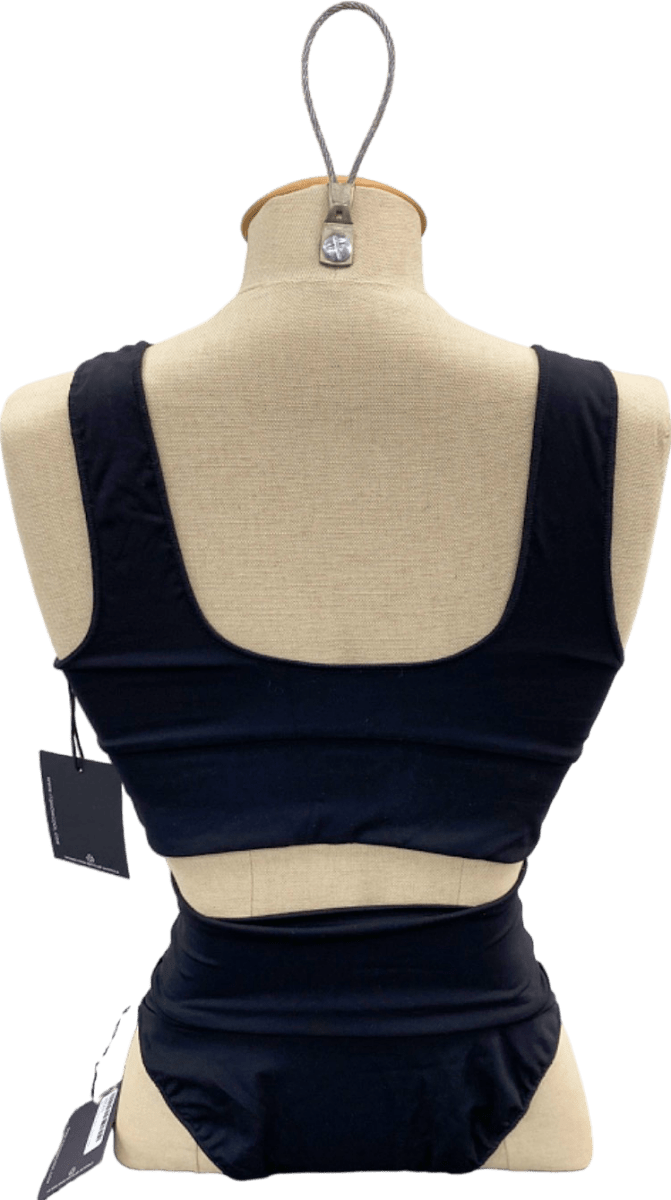 It's Now Cool Black Bikini Top UK M Bottoms UK S - Reliked