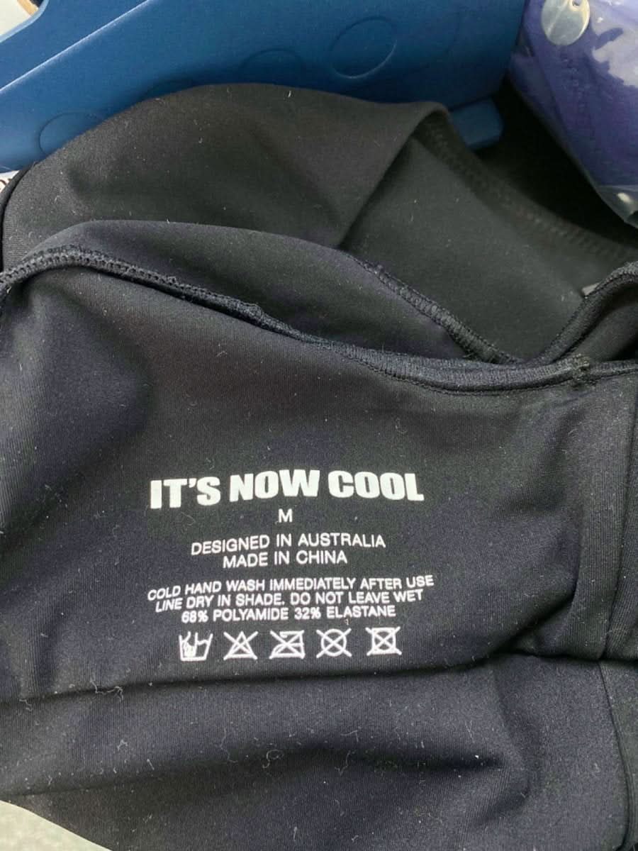 It's Now Cool Black Bikini Top UK M Bottoms UK S - Reliked