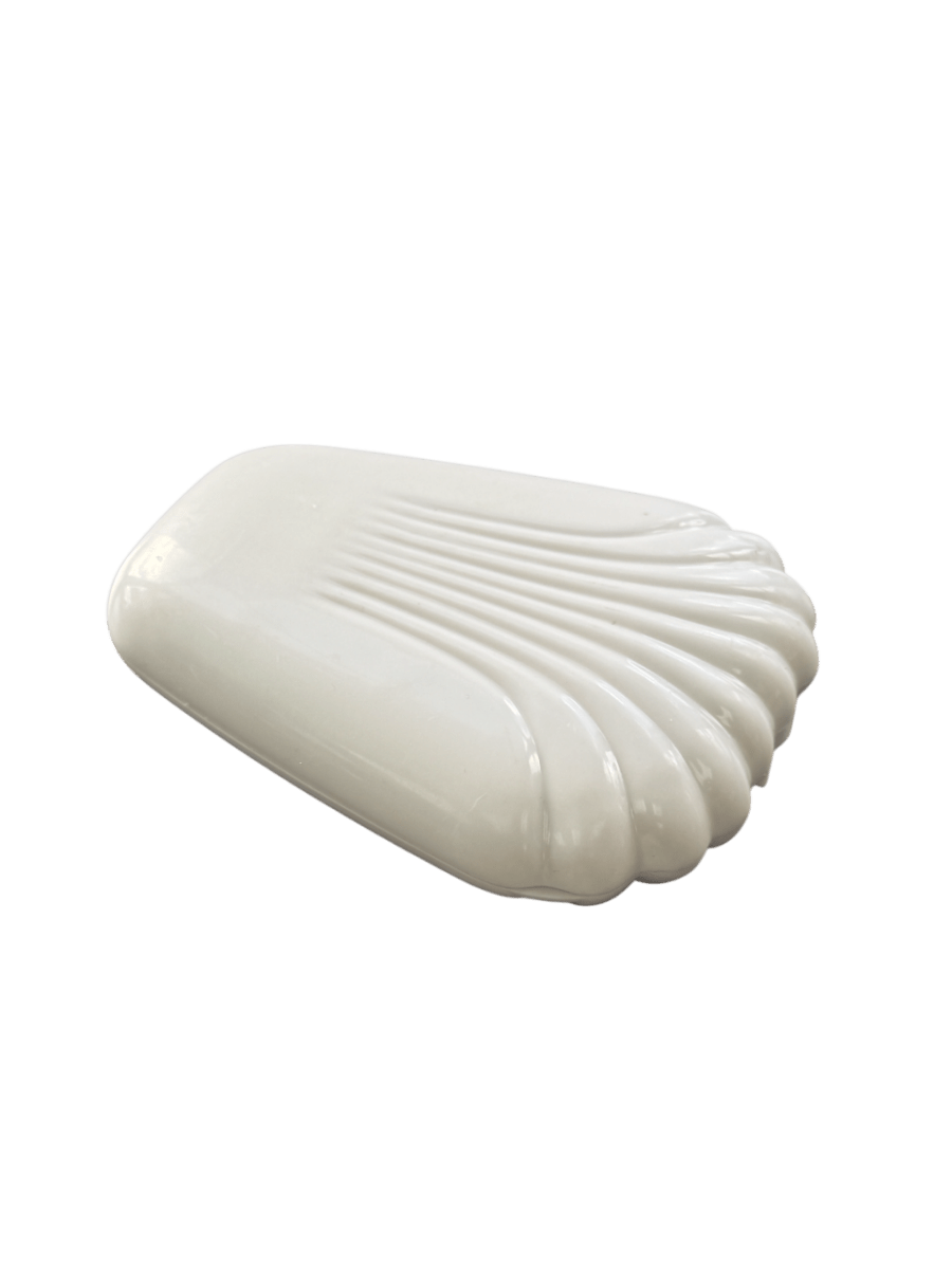 Ivory White 5 - piece Clam Shell Travel Make - up Brush Set With Mirror 1 - Reliked