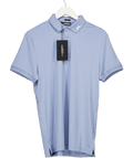 j. Lindeberg Blue Tour Tech Embroidered Logo Slim Fit Polo Shirt UK M - Reliked