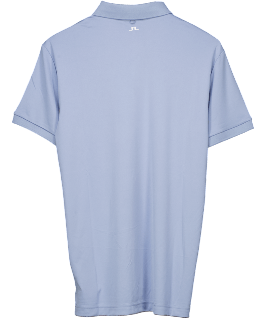 j. Lindeberg Blue Tour Tech Embroidered Logo Slim Fit Polo Shirt UK M - Reliked