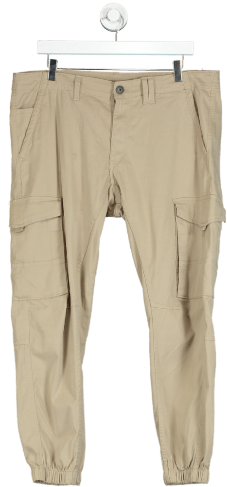 Jack & Jones Beige Cargo Pants W34 - Reliked