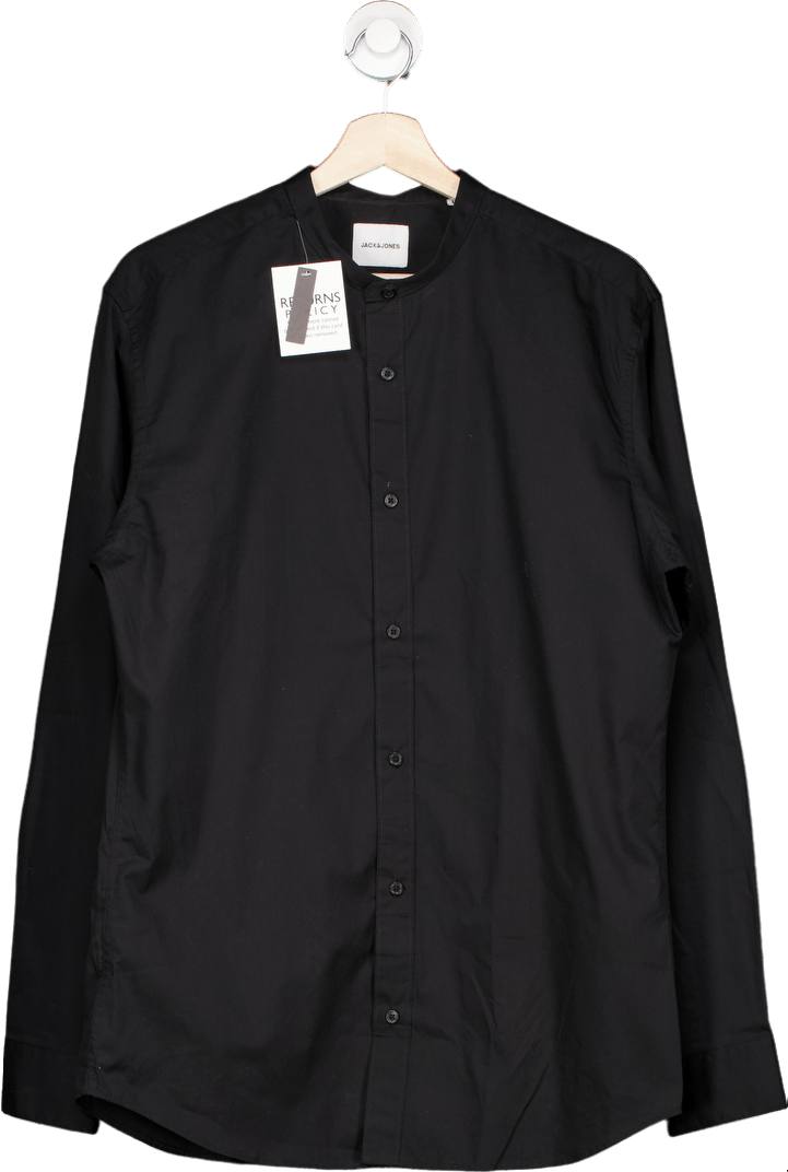 Jack & Jones Black Button - Up Shirt UK L - Reliked