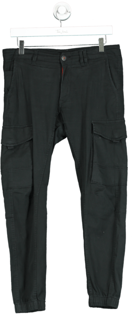 Jack & Jones Black Cargo Jogger Trousers UK W30 - Reliked