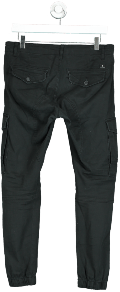 Jack & Jones Black Cargo Jogger Trousers UK W30 - Reliked
