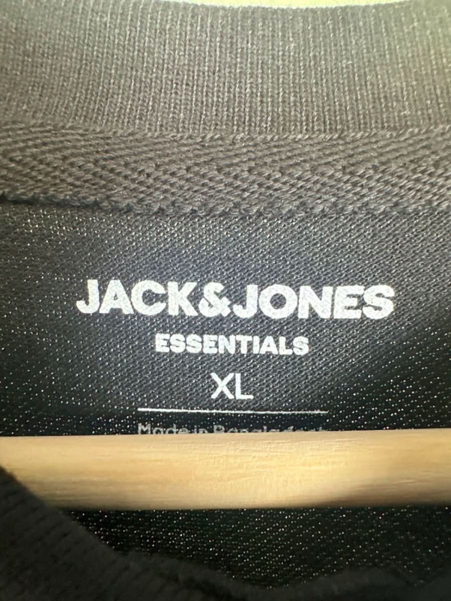 Jack & Jones Black Essentials Polo Shirt Slim Fit UK XL - Reliked