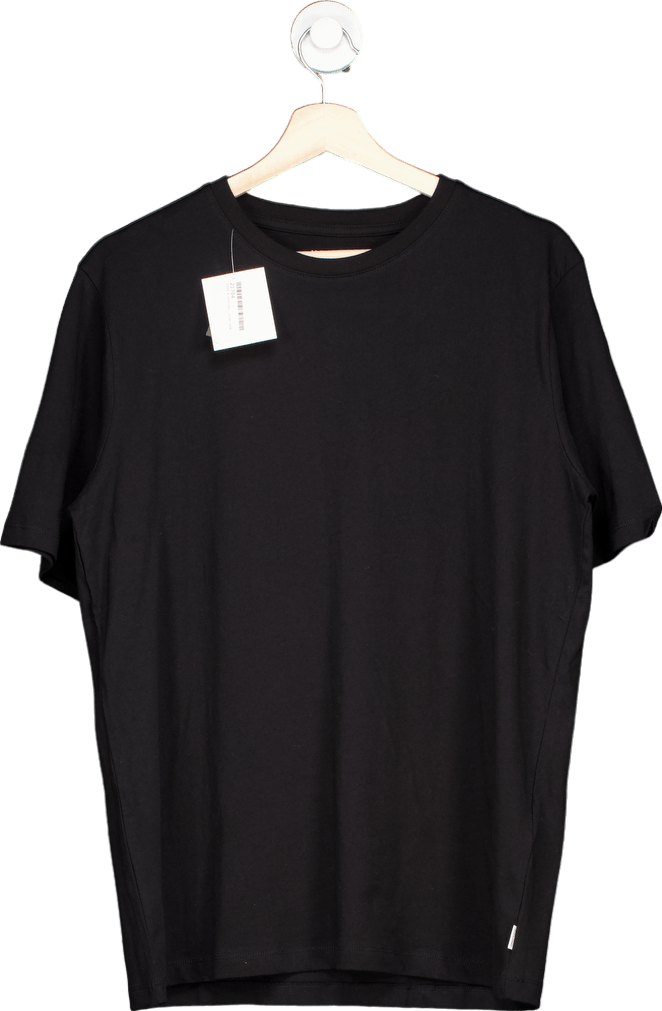 Jack & Jones Black Organic Cotton T-Shirt UK M - Reliked