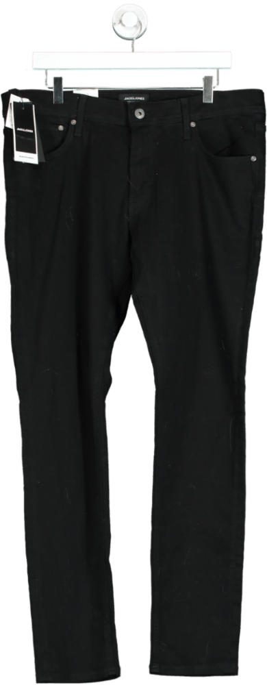 Jack & Jones Black Skinny Fit Liam Jeans W36 L32 - Reliked