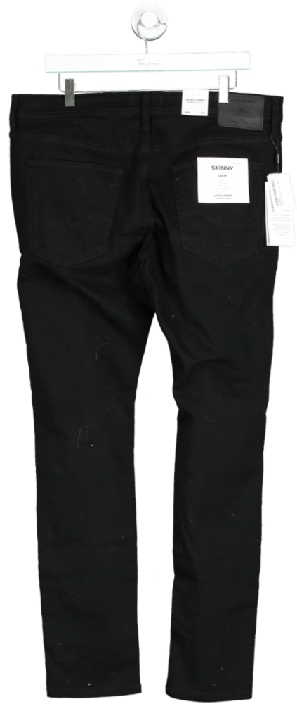 Jack & Jones Black Skinny Fit Liam Jeans W36 L32 - Reliked