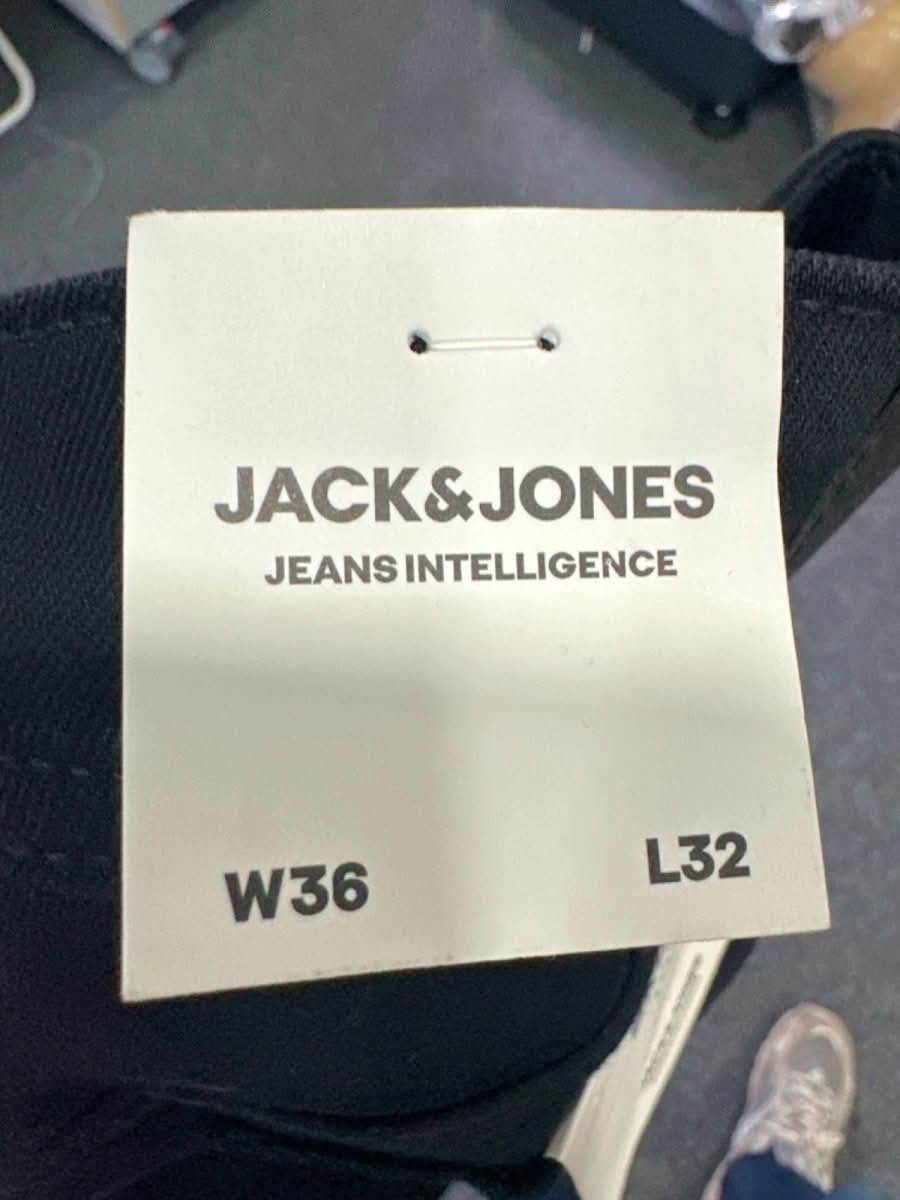 Jack & Jones Black Skinny Fit Liam Jeans W36 L32 - Reliked