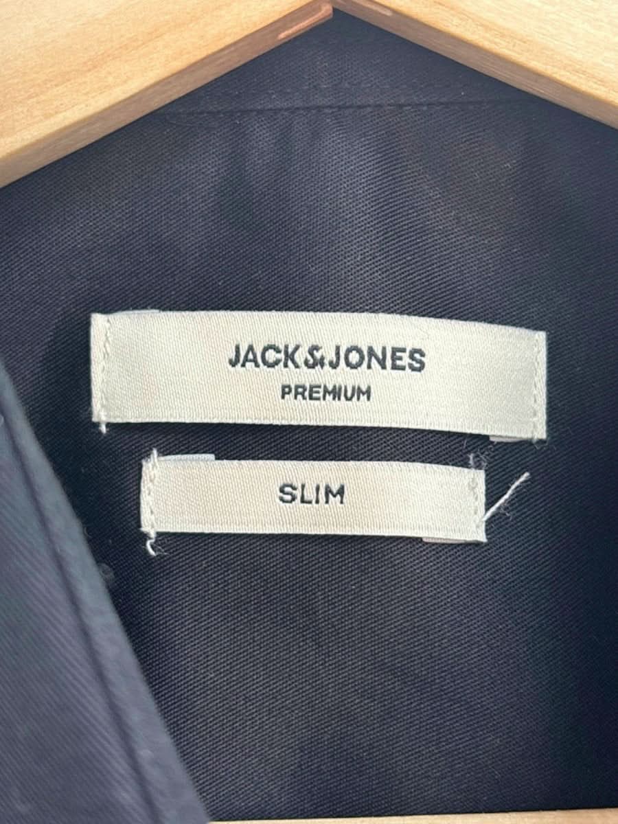 Jack & Jones Black Slim Fit Shirt UK S - Reliked