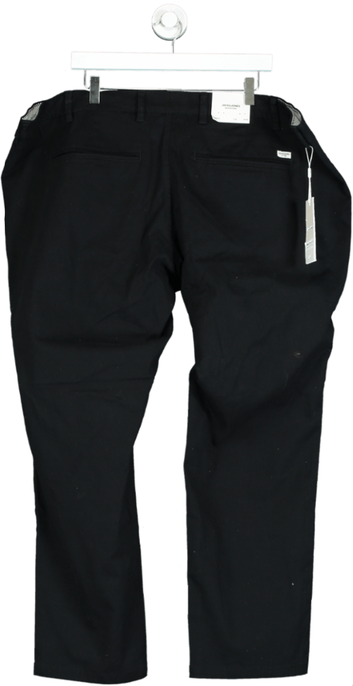 Jack & Jones Black Slim Fit Trousers UK W48 L32 - Reliked