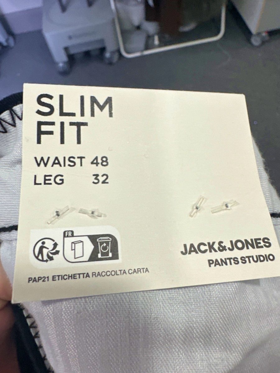 Jack & Jones Black Slim Fit Trousers UK W48 L32 - Reliked