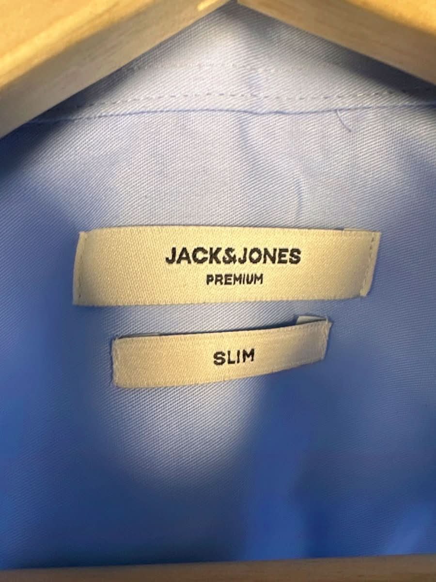 Jack & Jones Blue Slim Fit Windsor Cardiff Shirt UK XXL - Reliked