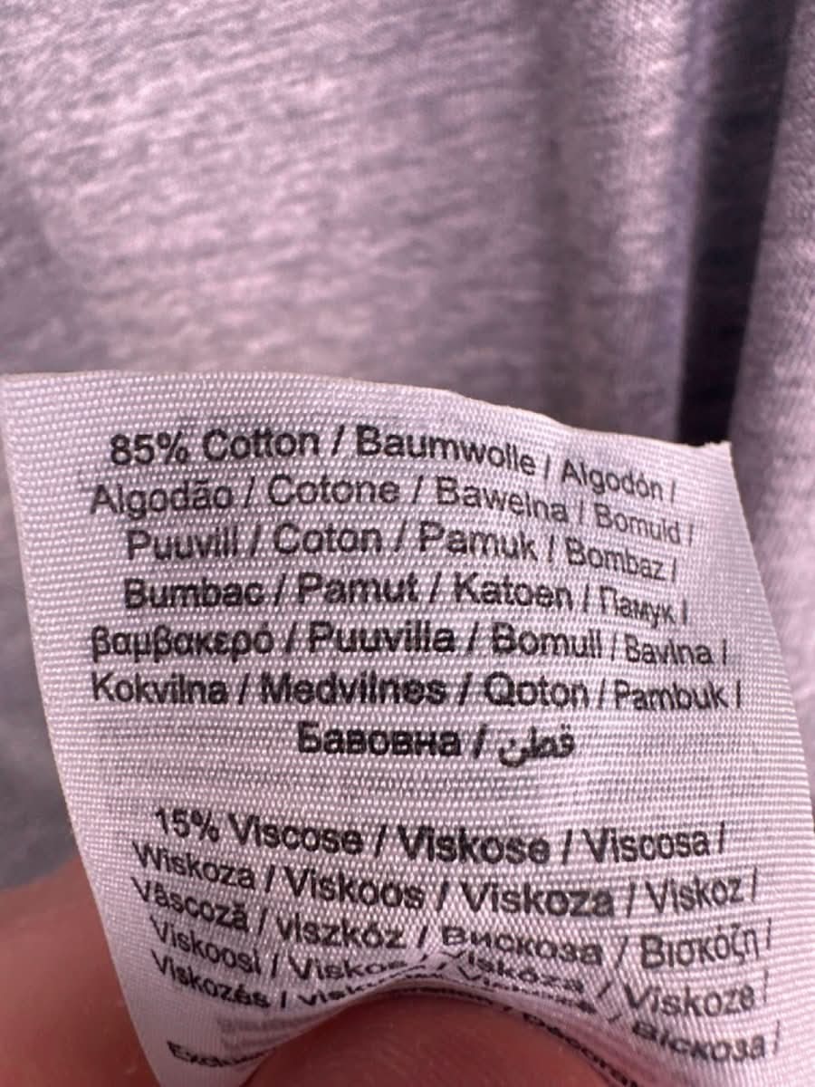 Jack & Jones Grey Crew Neck T-Shirt UK S - Reliked