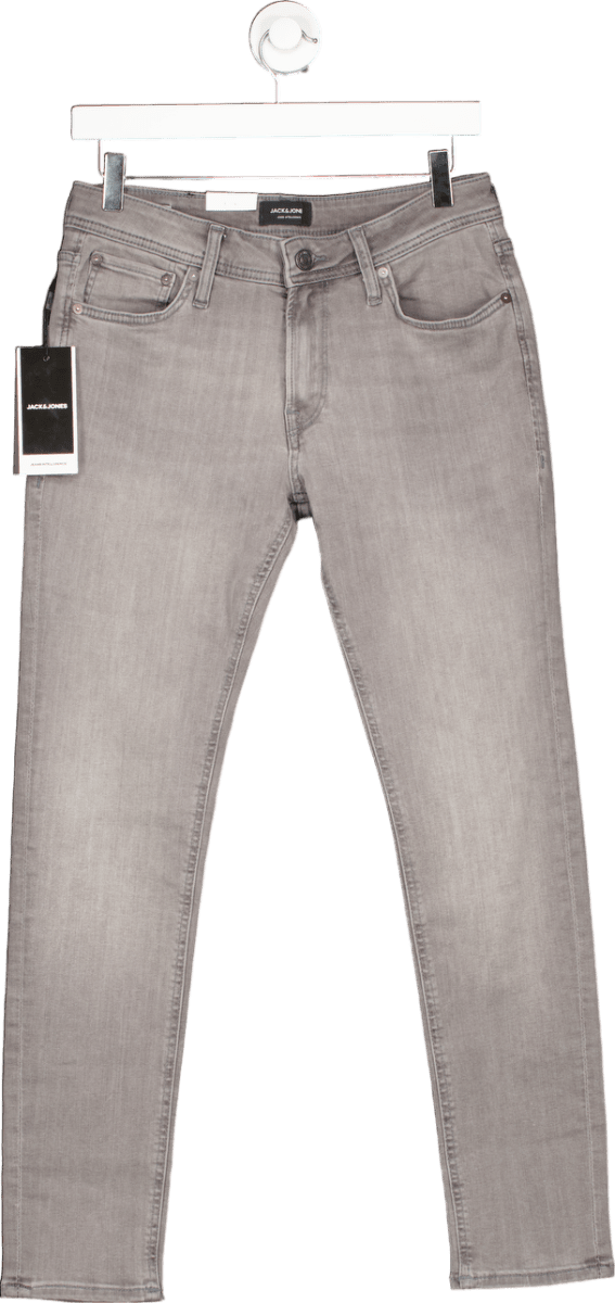 Jack & Jones Grey Skinny Liam Jeans W30 - Reliked
