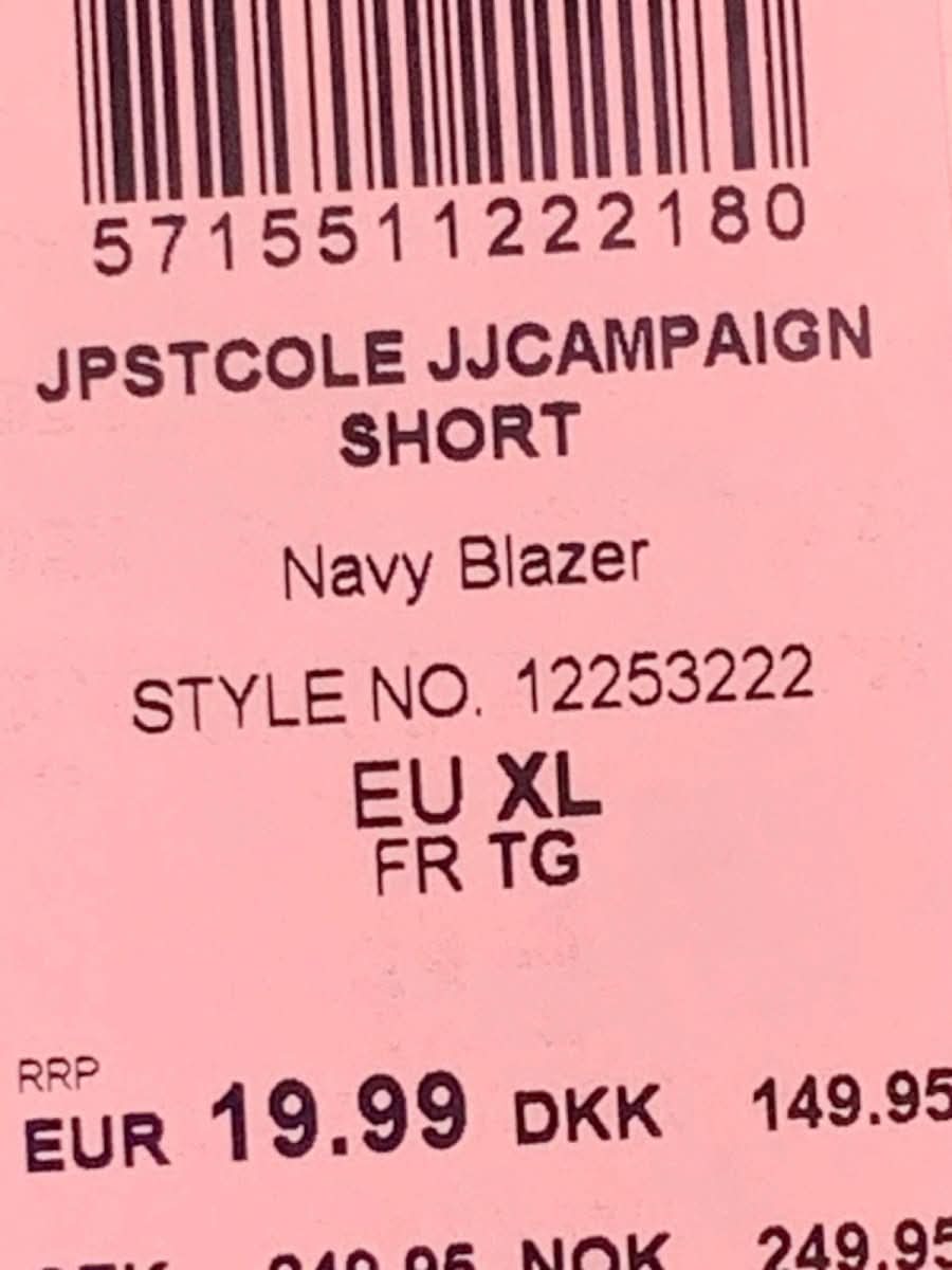 Jack & Jones Navy Blazer Campaign Shorts UK XL - Reliked