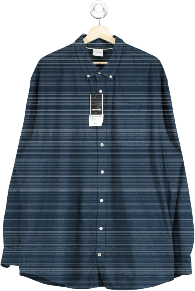 Jack & Jones Navy Blazer/Plus Size Shirt UK XXXL - Reliked