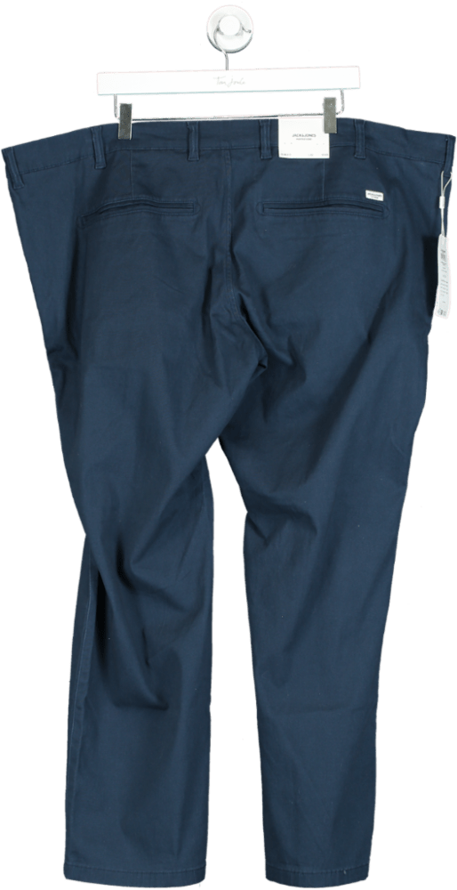 Jack & Jones Navy Slim Fit Trousers W48 L32 - Reliked