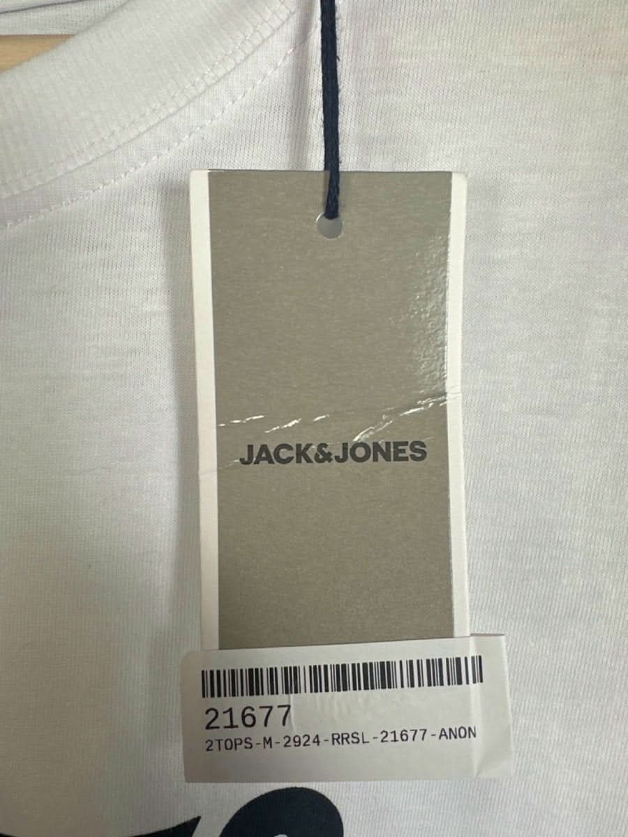 Jack & Jones White Crew Neck Graphic T-Shirt UK XL - Reliked
