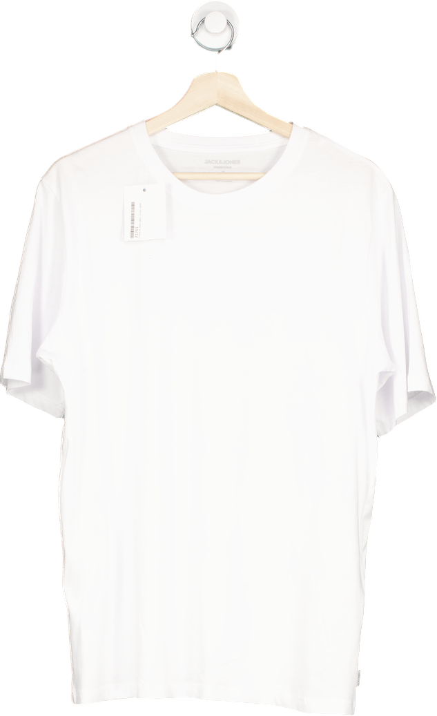 Jack & Jones White Essential T-Shirt UK M - Reliked