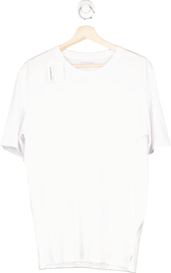 Jack & Jones White Essentials T-Shirt UK M - Reliked