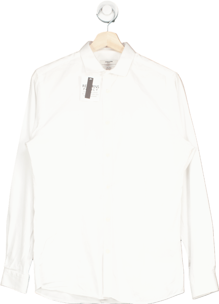Jack & Jones White Premium Stretch Shirt UK S - Reliked