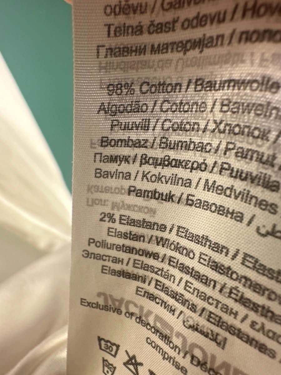 Jack & Jones White Premium Stretch Shirt UK S - Reliked