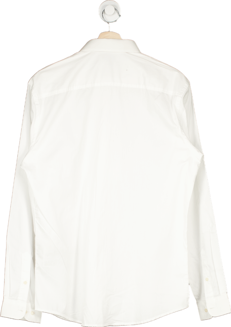 Jack & Jones White Slim Fit Cardiff Shirt L/S UK L - Reliked