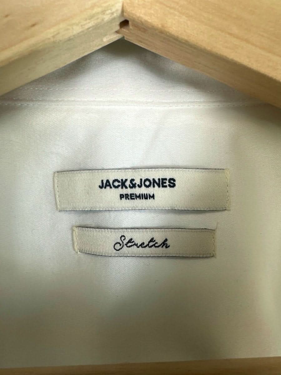 Jack & Jones White Stretch Super Slim Shirt UK XL - Reliked