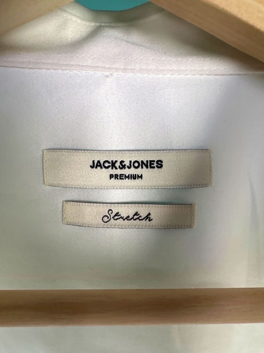 Jack & Jones White Super Slim Shirt UK L - Reliked