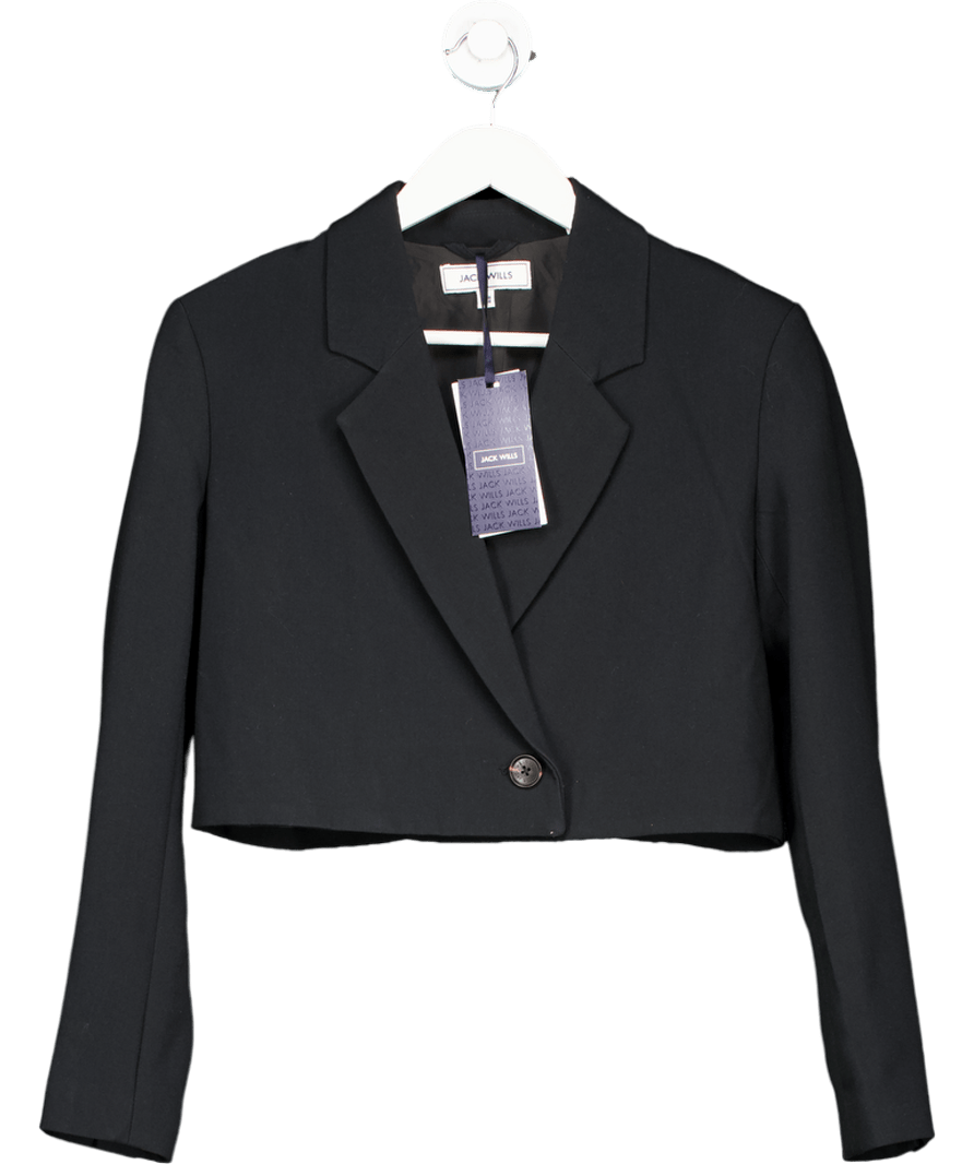 Jack wills Black Cropped Blazer UK 8 - Reliked