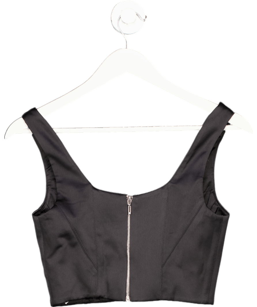 Jack wills Black Satin Corset Top UK 6 - Reliked
