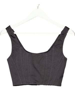 Jack wills Black Satin Corset Top UK 6