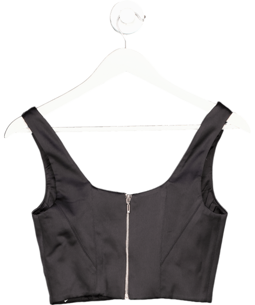 Jack wills Black Satin Corset Top UK 6 - Reliked