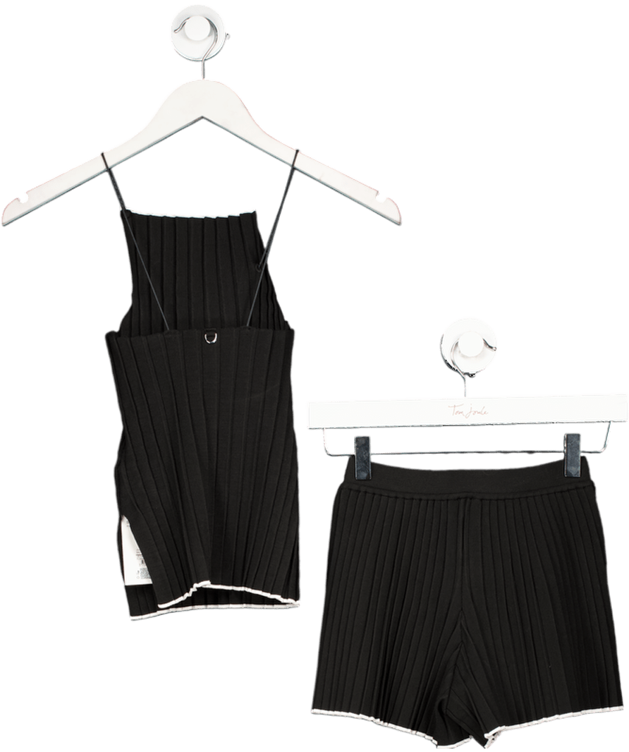 JACQUEMUS Black 2 - piece Le Haut Maille Pleated Top And Shorts Set UK 4 - Reliked