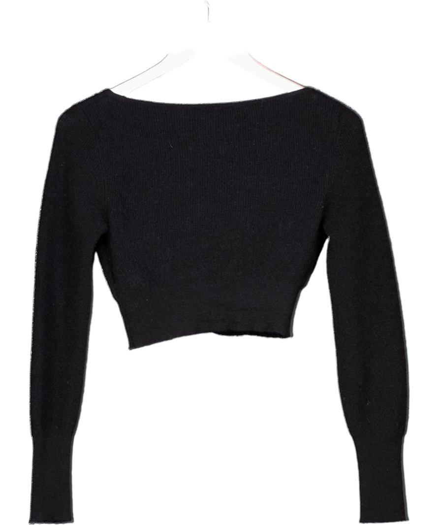 JACQUEMUS Black Le Cardigan Alzou Cropped Cardigan UK 8 - Reliked