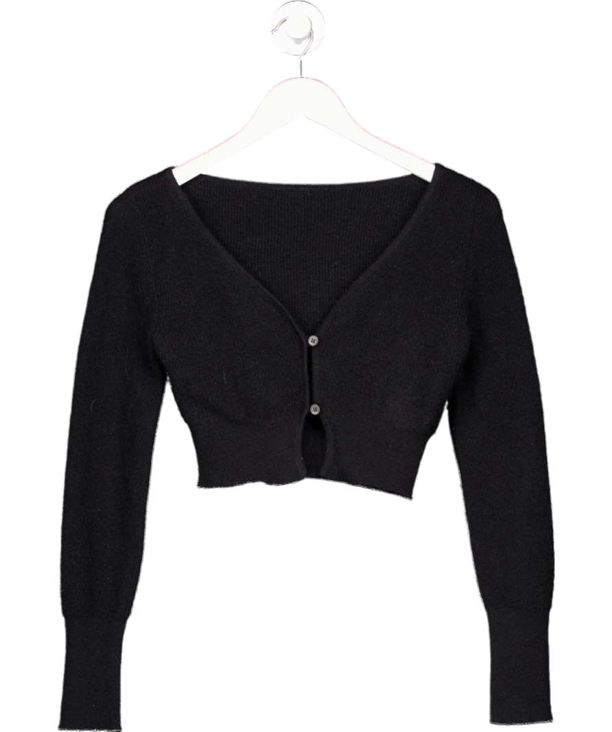 JACQUEMUS Black Le Cardigan Alzou Cropped Cardigan UK 8 - Reliked