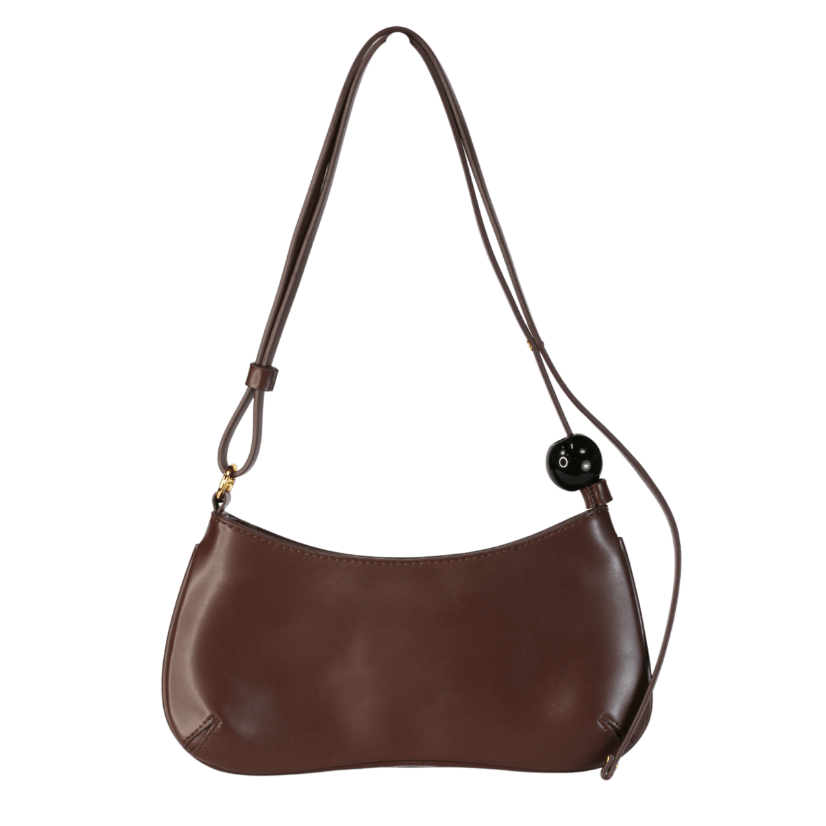 JACQUEMUS Brown He Bisou Perle Zipped Shoulder Bag - Reliked