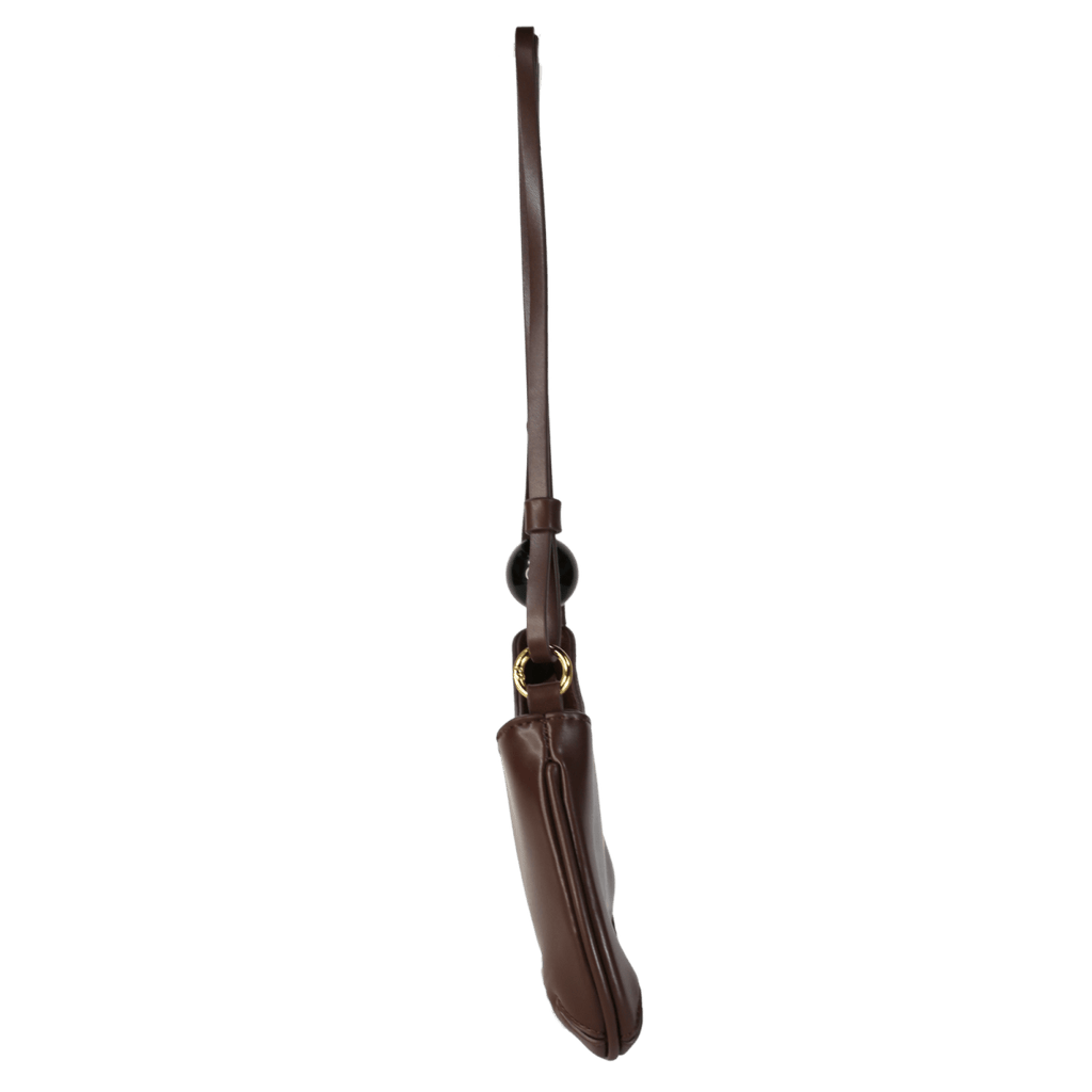 JACQUEMUS Brown He Bisou Perle Zipped Shoulder Bag - Reliked