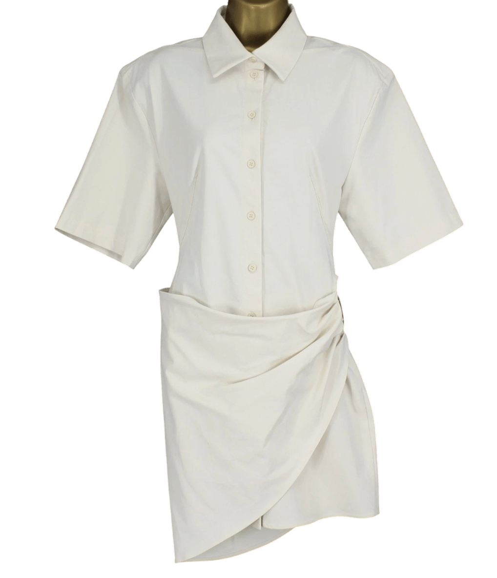 JACQUEMUS Cream La Robe Camisa Shirt Dress IT40 UK 8 - Reliked