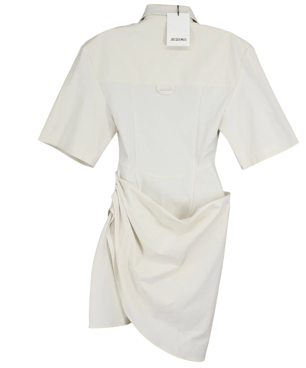 JACQUEMUS Cream La Robe Camisa Shirt Dress IT40 UK 8 - Reliked