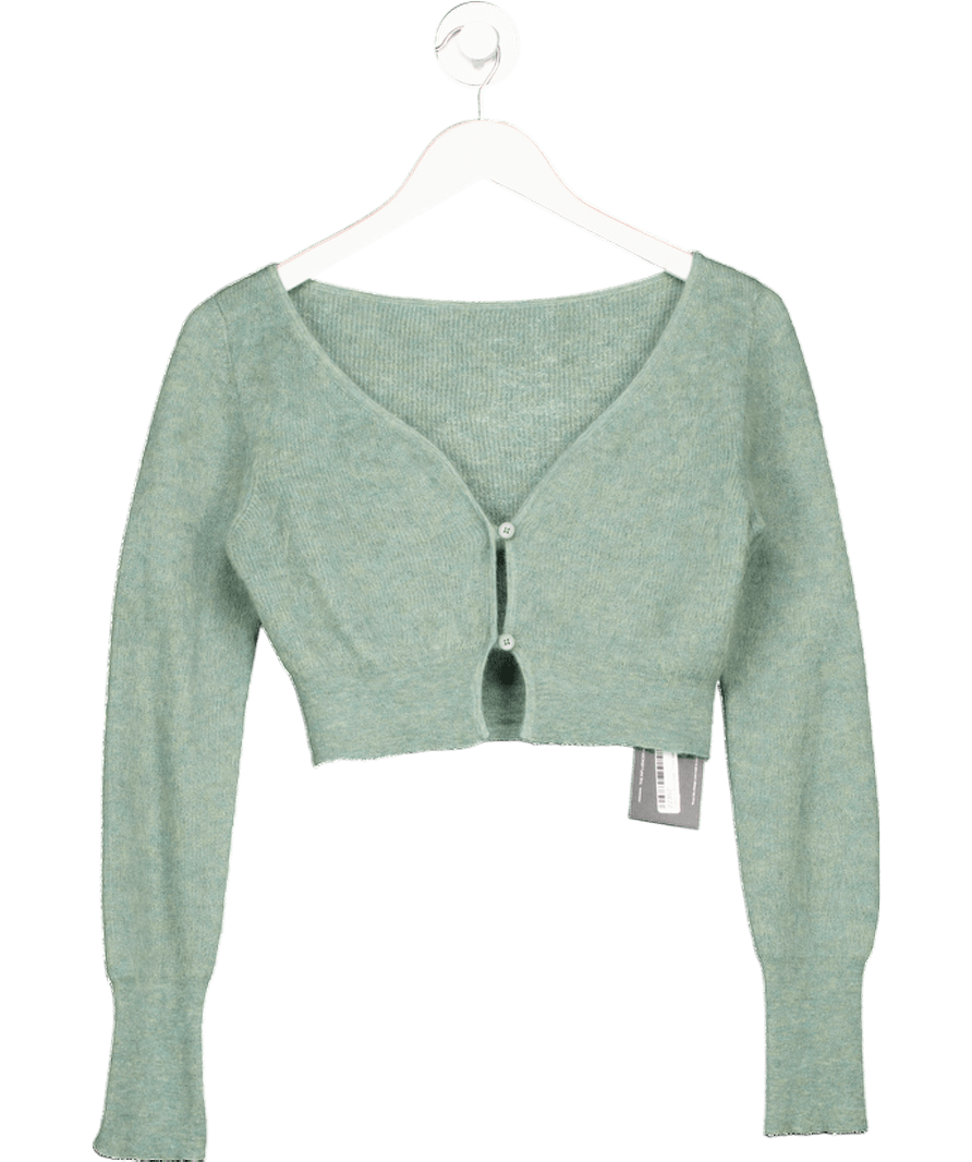 JACQUEMUS Green Le Cardigan Alzou Cropped Cardigan UK 10 - Reliked