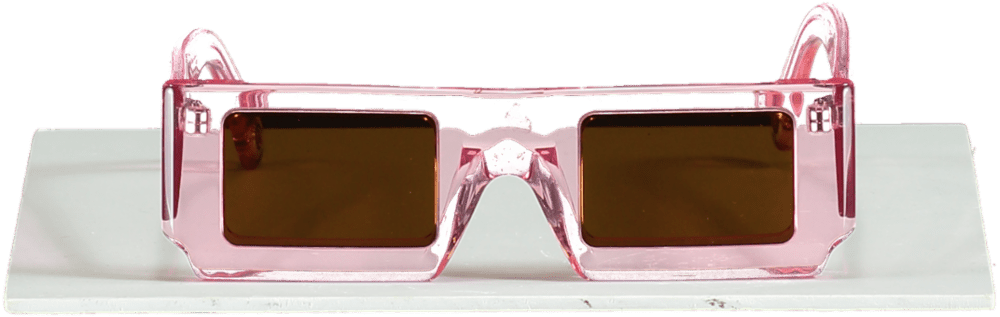 JACQUEMUS Pink Square - Frame Les Lunettes Soleil 3D Sunglasses in pouch - Reliked